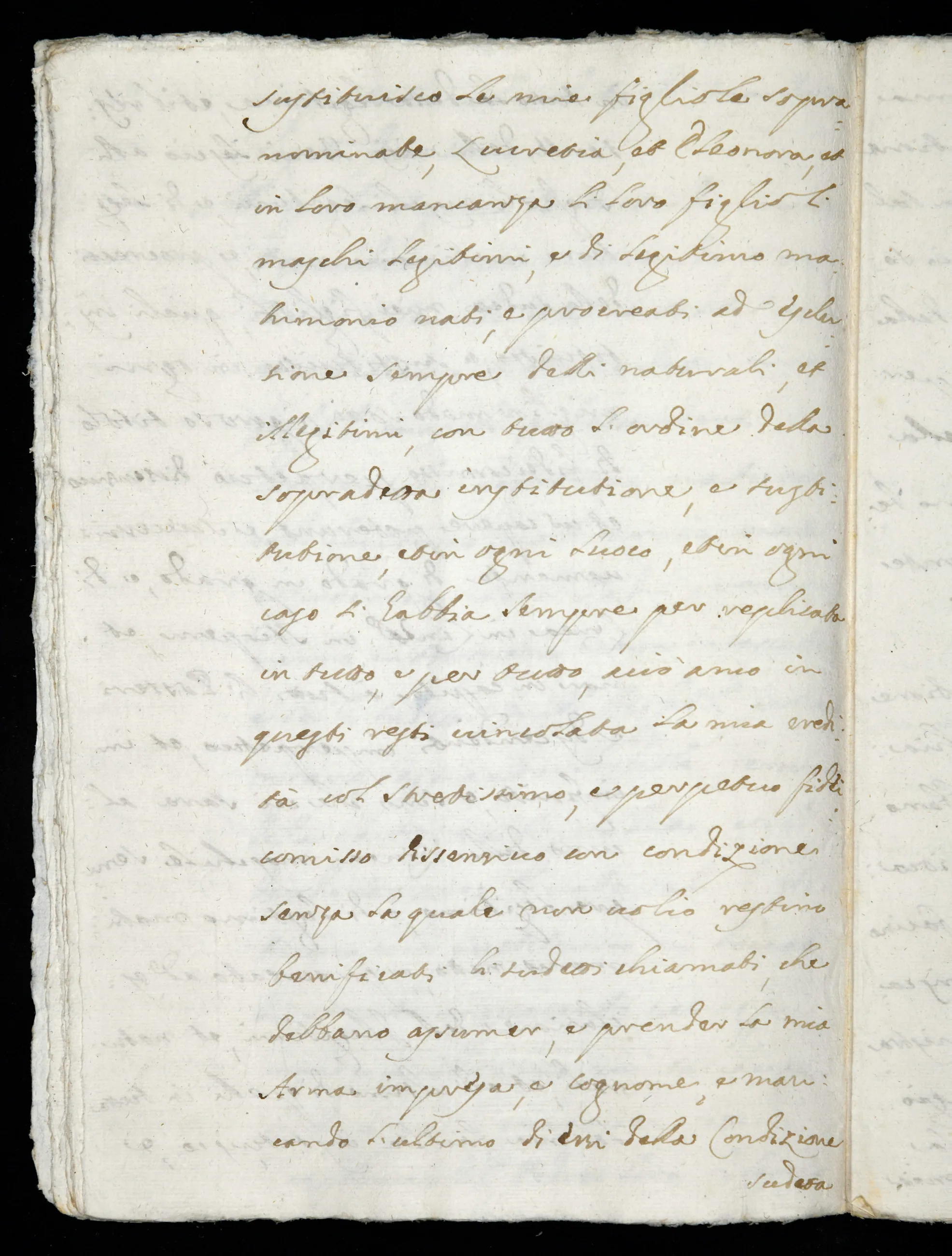 Gerolamo Moronati · sustitución de hijas y obligación del apellido, duodécima hoja