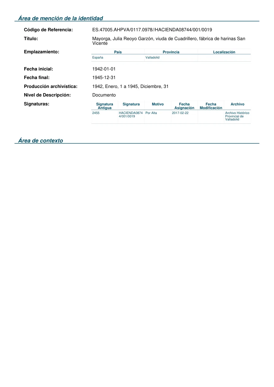 Ficha de catálogo · siega-julia-fabrica-san-vicente-1942-1945-p1.png